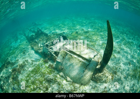 Japanische Zeke Jagdflugzeug in Mikronesien Pazifik Palau Lagune Stockfoto