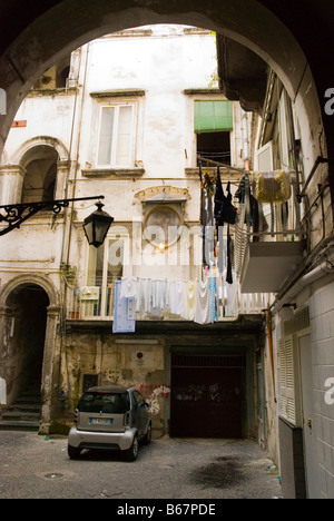 Innenhof im Centro Storico Viertel von Neapel Italien Europa Stockfoto