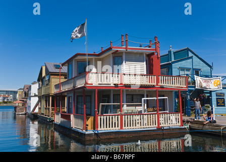 Schwimmende Häuser "Fishermans Wharf" Victoria "Vancouver Island" Britisch-Kolumbien Kanada Stockfoto