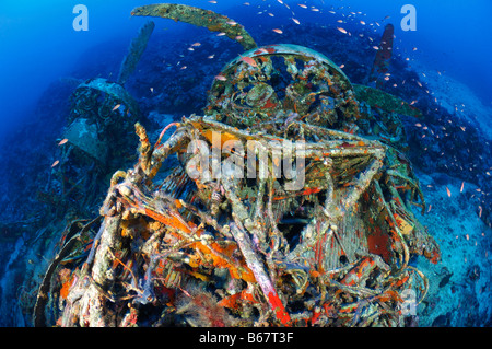 Italienischen drei-engined Bomber Savoia Marchetti S M 79 I Sparviero Kas fliegende Fische Riff Mittelmeer Türkei Stockfoto