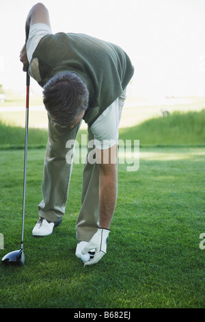 Mann, Golfen Stockfoto