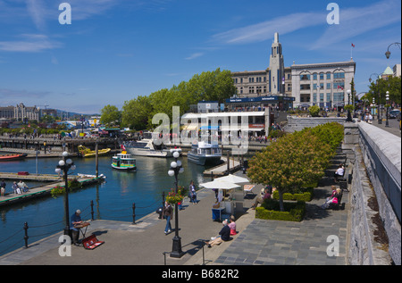 Innenhafen und Hafenviertel Victoria "Vancouver Island" Britisch-Kolumbien Kanada Stockfoto