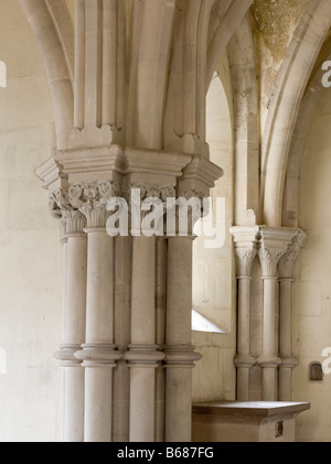 Ebrach Im Steigerwald, Zisterzienserkloster, Klosterkirche, Michaelskapelle, Pfeiler Stockfoto