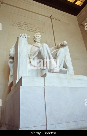 Statue von Abraham Lincoln, Lincoln Memorial, Washington, DC, USA Stockfoto