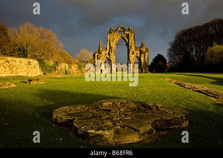 Gisborough Priory bleibt im Winter Sunshine Guisborough Cleveland Stockfoto