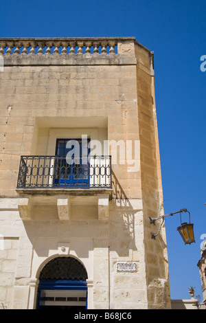 Gebäude in St. Publius Quadrat, in die mittelalterliche Stadt Mdina, Malta Stockfoto