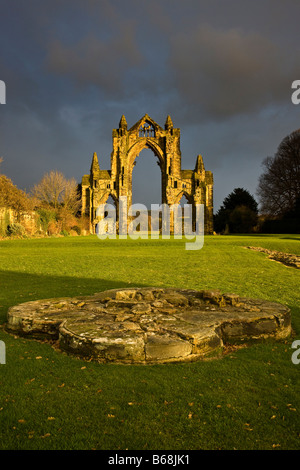 Gisborough Priory bleibt im Winter Sunshine Guisborough Cleveland Stockfoto