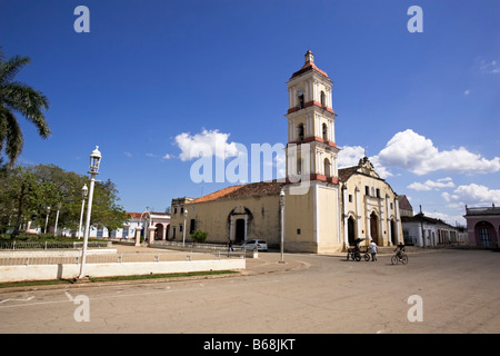 Parroquia de San Juan Bautista de Remedios. St. Johannes Baptist Church am zentralen Platz von Remedios. Kuba. Karibik. Stockfoto