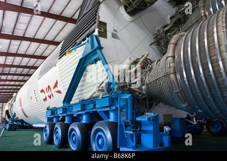 Saturn V-Komplex bei Rocket Park, NASA, Johnson Space Center Houston, Texas. Stockfoto