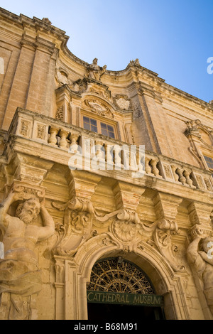 Dom-Museum, Saint-Paul Platz, in die mittelalterliche Stadt Mdina, Malta Stockfoto