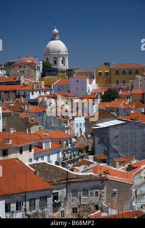 Ein Blick über die Dächer von Lissabon, Portugal Stockfoto