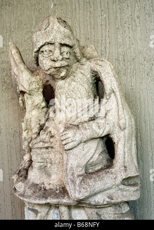 Architektonische Dekoration, gotische Skulptur (15. Jh.), Musee Sainte Croix, Poitiers, Poitou, Frankreich Stockfoto