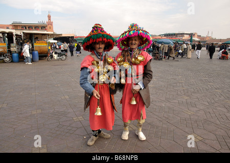 Waterseller in Marrakesch, Marokko Stockfoto