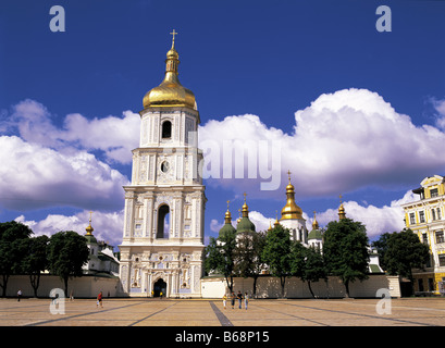Sofijska Square und Sophien-Kathedrale, Kiew, Ukraine Stockfoto