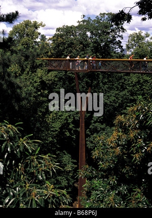 Rhizotron und Xstrata Treetop Walkway an der königlichen botanischen Gärten Kew in England Stockfoto