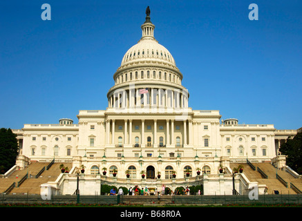 Der vordere Westseite des United States Capitol mit der zentralen Kuppel, Washington, DC, USA Stockfoto