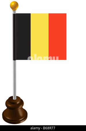 Belgische Flagge als marker Stockfoto