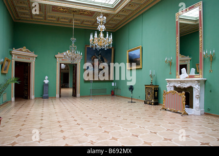 Innen grün Galerie Jussupow-Palast oder Moika-Palast St. Petersburg Russland Stockfoto