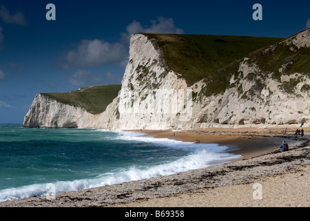 Swyre Head mit Bat Kopf auf den Horizont, Dorset, England, UK Stockfoto