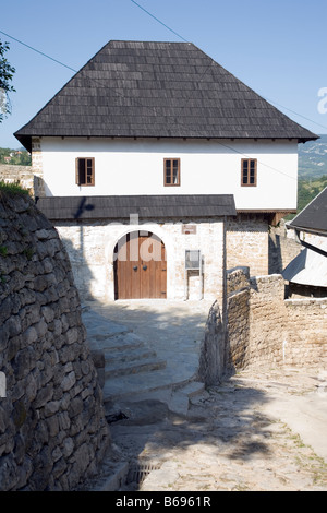 Bosnien und Herzegowina traditionelle orientalische bosnische Haus aus dem 17. Jahrhundert in der Stadt Jajce Stockfoto