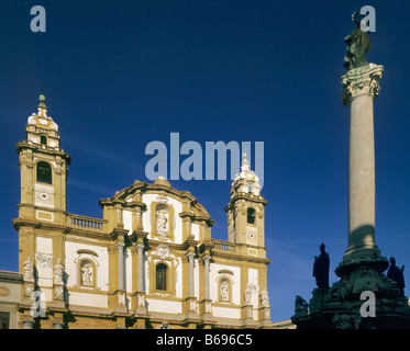 San Domenico Kirche am Piazza San Domenico in Taormina Messina Provinz Sizilien Italien Stockfoto