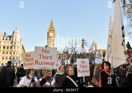 Nationale Klima März, Westminster, London 2008 Stockfoto