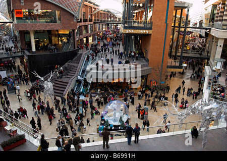 An Weihnachten 2008 Bristol England innen Cabot Circus-Einkaufszentrum Stockfoto