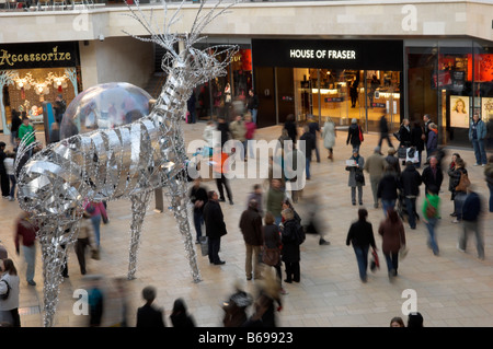 Weihnachten 2008 in Cabot Circus Shopping Centre Bristol England Stockfoto