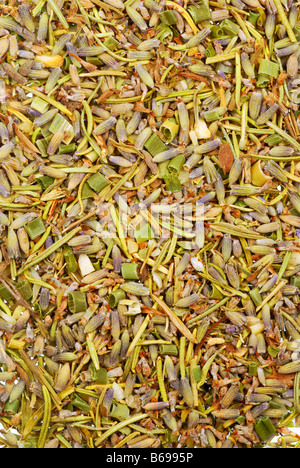 Hintergrundtextur machte der Herbes de Provence Stockfoto