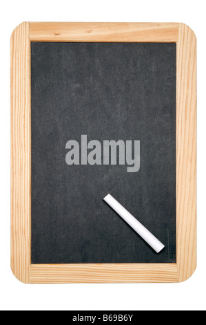 Schreiben von Tablet und weiße Kreide Tafel beinhaltet einen Beschneidungspfad Stockfoto