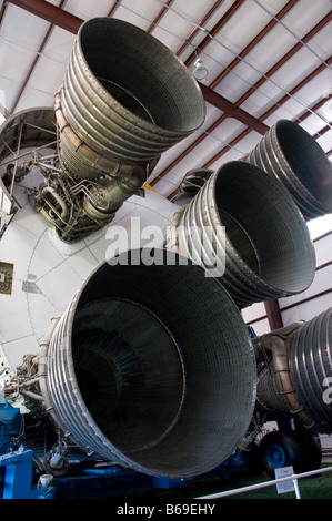 Saturn V-Komplex bei Rocket Park, NASA, Johnson Space Center Houston, Texas. Stockfoto