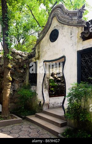 Eingang von einem Garten, Yu Yuan Garten, Shanghai, China Stockfoto