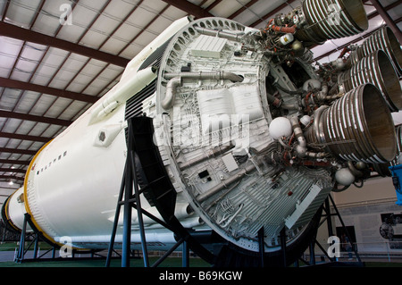 Saturn V-Komplex bei Rocket Park, NASA, Johnson Space Center Houston, Texas. Stockfoto