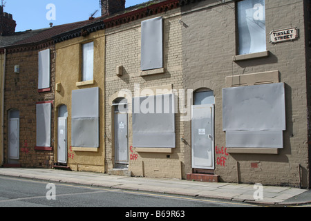 Repossessed Immobilien in England, Großbritannien Stockfoto