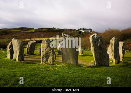 DROMBEG stehen steinerne Kreis Glandore West Cork Irland Stockfoto