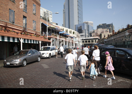 USA-USA Vereinigte Staaten Vereinigte Staaten Staat der Von Amerika Amerika Washington Seattle Elliott Bay Pike Place Market Stockfoto