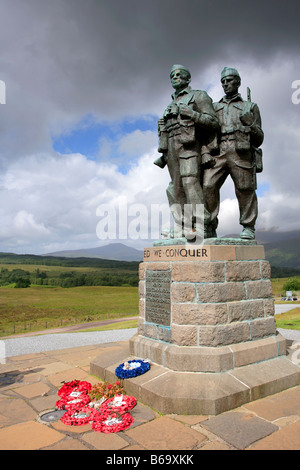 Royal Marines Commando Memorial Nevis Bergkette Spean Bridge Hochland von Schottland Großbritannien UK Stockfoto