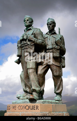 Royal Marines Commando Memorial Nevis Bergkette Spean Bridge Hochland von Schottland Großbritannien UK Stockfoto