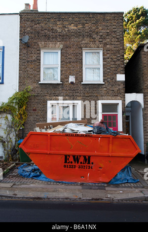 außerhalb edwardian viktorianischen Terrasse Doppelhaushälfte überspringen Stockfoto