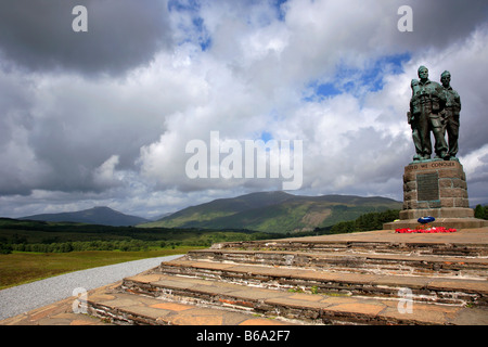 Royal Marines Commando Memorial Nevis Bergkette Spean Bridge Hochland von Schottland Großbritannien UK Stockfoto