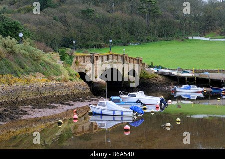 Axmouth alte Brücke, die älteste Betonbrücke der Welt, Devon, UK Stockfoto