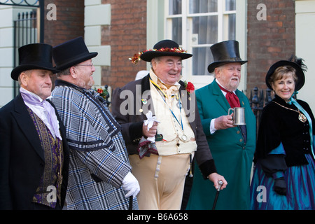 Mitglieder des Rochester Pickwick Club Festival der Rochester Chrismas Dicken Dezember 2008 Stockfoto