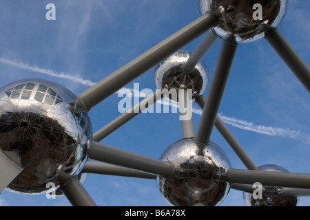 Berühmte Symbol und Wahrzeichen entwickelt das Atomium von André Waterkeyn für die Weltausstellung 1958 in Brüssel, Belgien Stockfoto