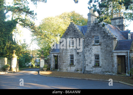 Außerhalb des Jagdschlosses am Castle Leslie in Glaslough, County Monaghan, Irland. Stockfoto