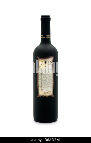 2003 Cuvée trocken rot Wein Bulgarien Pamidovo thrakischen Weingut durcheinander Cabernet Sauvignon Mavrud Merlot dunkles Reich rubinrote Farbe Eiche Vanille Stockfoto