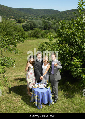Hochzeitsparty feiern Stockfoto