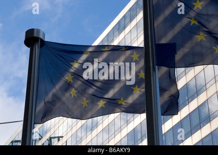 Das Berlaymont-Gebäude der staatlichen Gebäude in Brüssel, Belgien. Hauptsitz der Europäischen Kommission Gehäuse Stockfoto