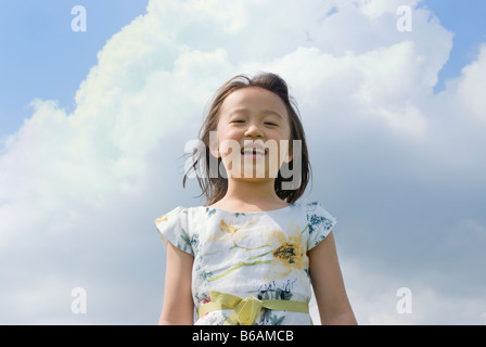 Porträt von lächelndes Mädchen Stockfoto