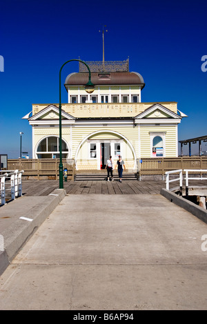 Malerischen Melbourne / St Kilda Pier Kiosk in Melbourne Victoria Australien. Stockfoto