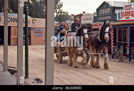 Swan Hill Pioneer Settlement, Australien Stockfoto